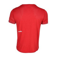 diadora Tennis Crew Neck Short Sleeve Athletic T-Shirt Mens Red Casual Tops 1802