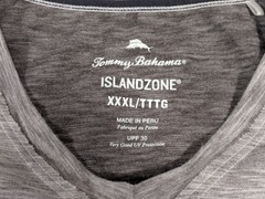 Tommy Bahama Islandzone Shirt Men 3XL Short Sleeve V Neck Gray Active UPF 30