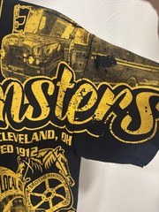Vintage Unionmade Teamsters 90s Local 407 Cleveland All Over Graphic Tee Size XL