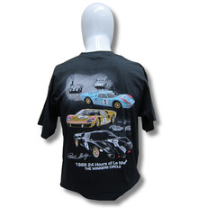 Ford Shelby Logo GT40 1966 Le Mans Cars Cotton T-Shirt Black Official Licensed