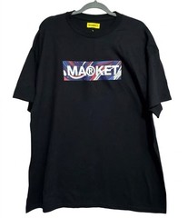 MARKET Men’s Black T-Shirt Size XL Graphic Logo Short Sleeve Crew Neck Tee NWT