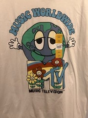 MUSIC TELEVISION MENS SCREEN PRINTED FRONT T-SHIRT SIZE L NEW