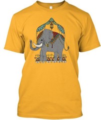 Colour Elephant Fashion T-Shirt Made in the USA Size S to 5XL