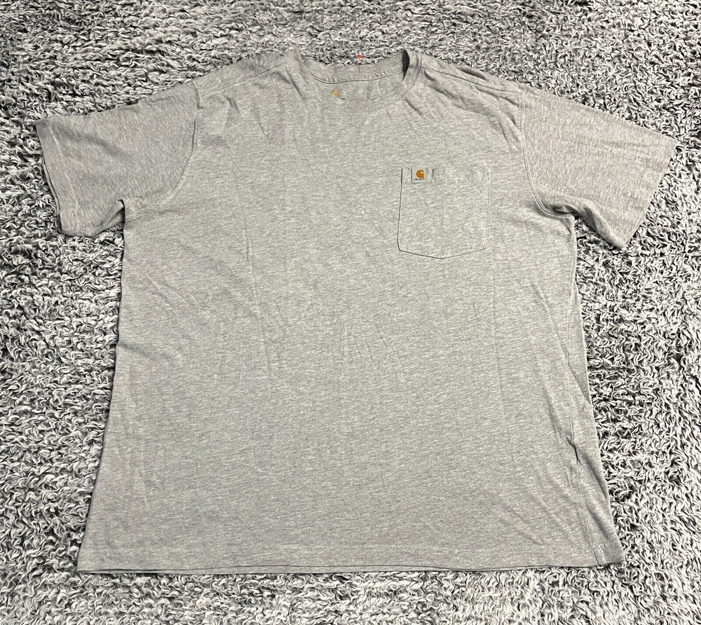 Carhartt Shirt Adult Extra Large Gray Relaxed Fit Short Sleeve Work Wear Tee Men