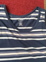 Caliville Men’s Blue Striped Cotton Blend Tank Top