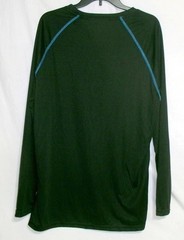 Superman Shirt Sz XL TM & DC Comics Black Turquoise Stripes Long Sleeves