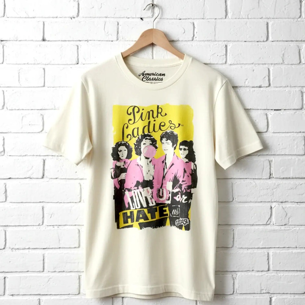 Grease Pink Ladies Love or Hate Us Men’s T Shirt