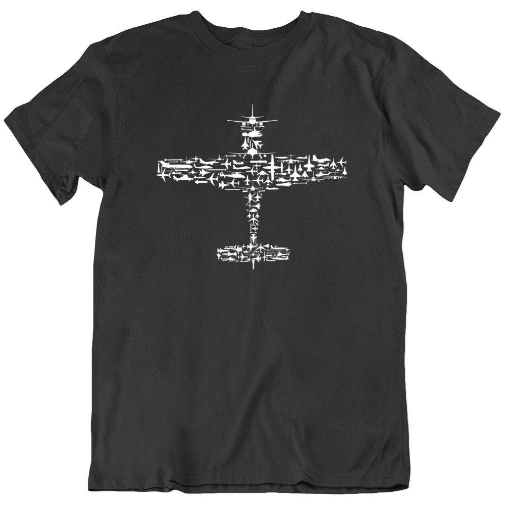 Aviation T-Shirt Fighter Jet Airplane Pilot Gift Military Aircraft Graphic Tee