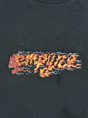 Empyre Spellout Logo Flames Fire Black Shirt Y2K Skater Streetwear – Men’s Small