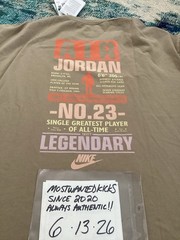 NWT Nike Air Jordan Flight Oversized T-Shirt Khaki & Iced Carmine Men’s Sz XL