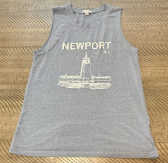 Gap Men’s Muscle Shirt XS Blue Sleeveless Newport R.I. Graphic Tank Top