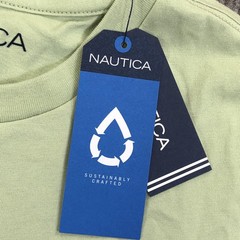 Nautica Shirt Mens Medium Green O-NS Yacht Club Graphic Tee Tagless Nautical