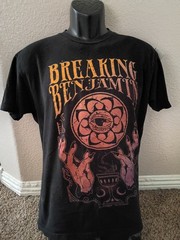 BREAKING BENJAMIN 2019 U.S. Tour MENS BLACK T-SHIRT – SIZE LARGE – Rock Band
