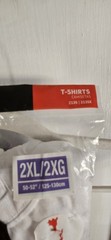 Hanes 3 pcs soft breathable lay flat collar tagless T-shirt white men Sz 2XL