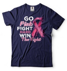Cancer Awareness T-shirt Pink Fight Win Fight Anti-Cancer Tee Shirt