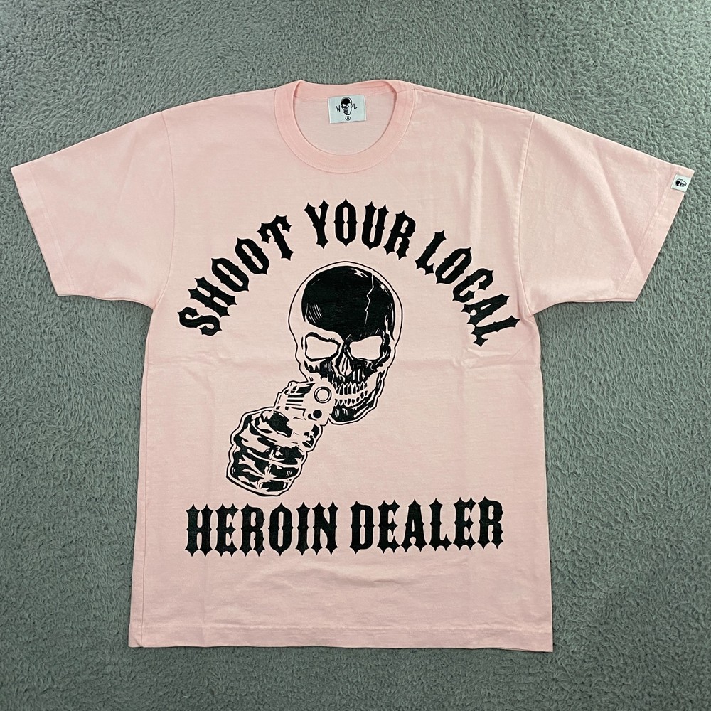 Warren Lotas T-Shirt size Medium Shoot Your Local Heroin Dealer Skull Western