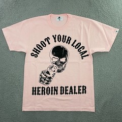 Warren Lotas T-Shirt size Medium Shoot Your Local Heroin Dealer Skull Western