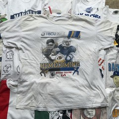Mixed 15pc Sports All White Tee Bundle Size S-XL Vintage/Modern