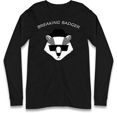 Breaking Badger Long Sleeve T Shirt,Cute Chemistry Parody Tee,Funny Science Gift