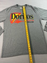 Doritos Long Sleeve Graphic T Shirt Mens Large Logo Front Back Slogan Tee