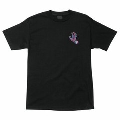 Santa Cruz SCREAMING OBSCURE HAND Skateboard T Shirt BLACK