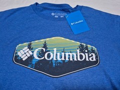 Columbia Men’s Outdoor/Sports Blue Graphic Training Athletic Gym SZ Large