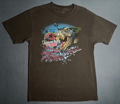 Vintage Universal Studios Jurassic Park the Ride Graphic T Shirt Sz L Rare
