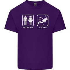 Scuba Diving Problem Solved Mens Light Cotton T-Shirt