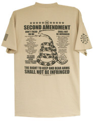 Second Amendment Militia Gadsden Flag Right To Bear Arms T-Shirt Liberty Freedom