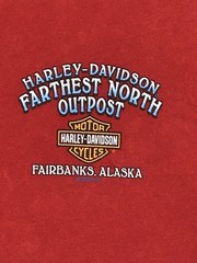 Harley Davidson Fairbanks Alaska Mens Shirt Santa Claus Cotton Red Sz 2XL