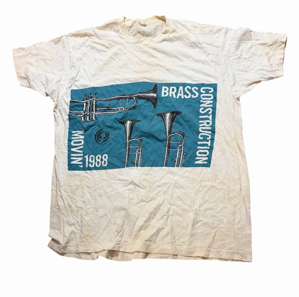 Vtg 80S Brass Construction Band 88 T-shirt single stitch USA Made XXXRARE 1988