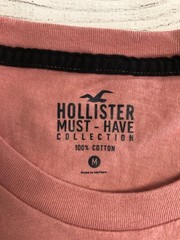 Hollister Shirt Mens Medium Pink Must-Have Collection Logo Cotton Crewneck Tee