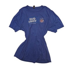 Bud Light NFL Official Beer Sponsor Tri-Blend T-Shirt 2XL Gorpcore Promotional