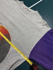 Vintage Two Tone Basketball Raglan Shirt Mens Large Gray Faded Purple 90s