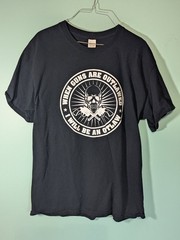 When Guns Outlawed, I Will Be An Outlaw, Guns & Skull Black T- Shirt, L