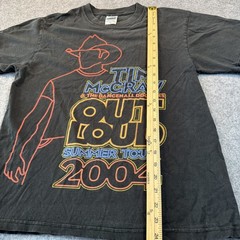 Anvil Tim McGraw Out Loud Summer Tour T-Shirt Medium Black 2004 Concert Tee
