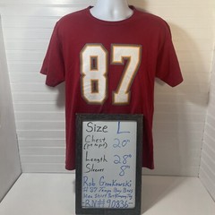 Rob Gronkowski #87 Tampa Bay Shirt Men Large Red Double Sided RN#90836 Bucs