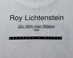 Vintage 1990s Roy Lichtenstein Girl With Hair Ribbon Shirt Size XL