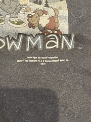 2007 Tenessee River Frost The Snowman Christmas T-shirt – Large – Navy Blue