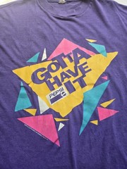 Vintage 90s Taco Bell T Shirt Adult Large Purple Geometric Graphic Retro 22×25