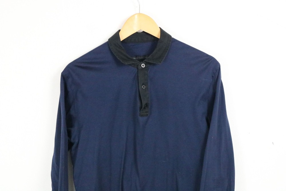 Marc-by-Marc-Jacobs Polo Shirt | Vintage Contrast Collar Long Sleeve Polo | Clas