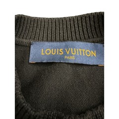 Louis Vuitton Mens Black Logo Knit T-Shirt RM222E OY8 HNN42X Made in Italy Sz M