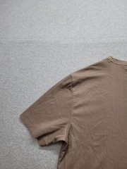Clairborne Men Shirt XL Brown Crew Neck Short Sleeve Flat Front Casual Tee