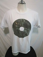 EUC!! JAZ Modern Circle Nature Tree Branches Graphic White T Shirt Men Size L