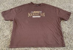 Asos Shirt Mens Large Brown Manhattan New York City Oversized Tee Design