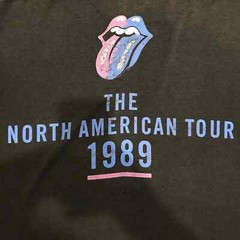 Vintage 1989 The Rolling Stones T Shirt Mens Large Black Steel Wheels Tour Tee