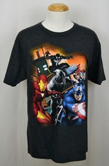 Avengers Urban Action T-shirt Marvel Comics Superhero Graphic Tee Dark Gray NWT