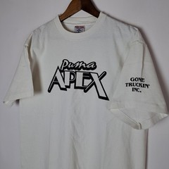 Vintage Puma APEX T-Shirt Mens XL White SS “GONE TRUCKIN’ INC.” Sof Tee Tee-Jays