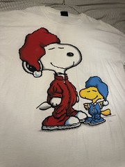 Vintage 90s Changes ‘Snoopy & Woodstock’ Big Print Double-Sided Shirt XXL Peanut
