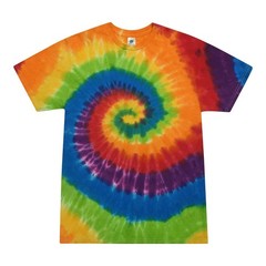Tie Dye T-Shirts Multi-Color Kids & Adult Short Sleeve Cotton Colortone